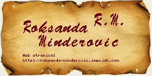 Roksanda Minderović vizit kartica